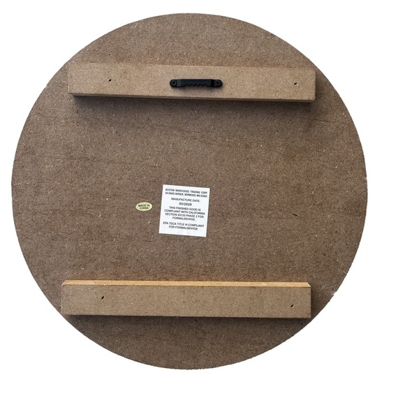 Coffee Bar Decor Round White Coffee Bar Sign w/ ‘Rise and Grind’ in Black - Picture 8 of 9